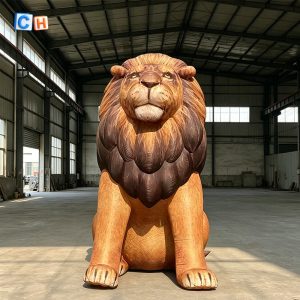 Large LED Light Inflatable Lion Sculpture for Event & Stage Decoration