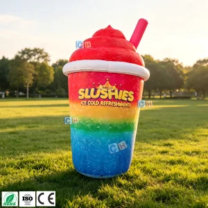 Custom Giant Inflatable Ice Cream Cup for Store Advertising