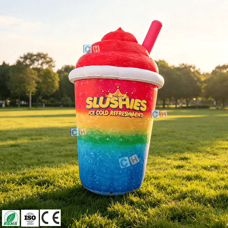 Custom Giant Inflatable Ice Cream Cup for Store Advertising