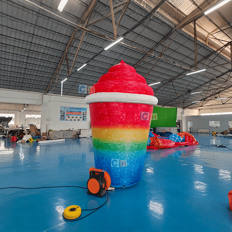 Custom Giant Inflatable Ice Cream Cup for Store Advertising - Image 4