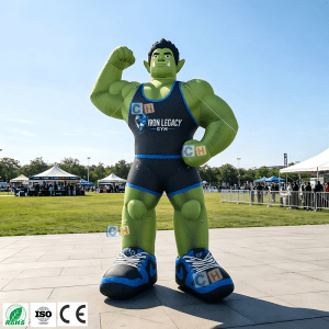 Giant Inflatable Muscle Man Gym Mascot Display